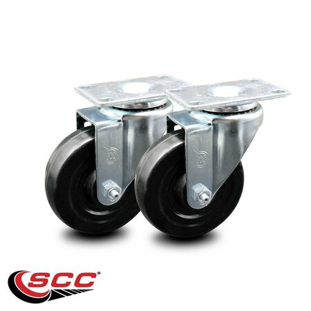 Service Caster 1013L2 Rubbermaid Tilt Truck Replacement Caster Set Fits FG101300BLA FG9T1400BLA, 2PK RUB-SCC-20S414-HRS-2